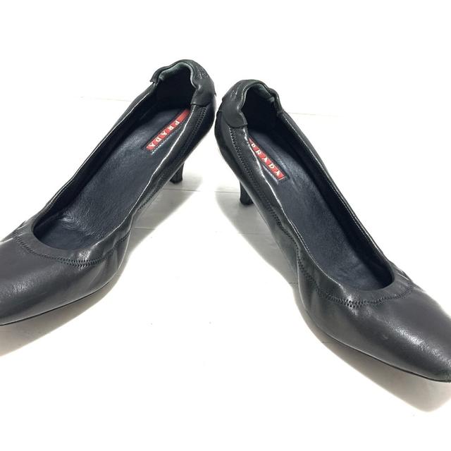 PRADA(プラダ)のプラダスポーツ パンプス 36 1/2 黒 レザー レディースの靴/シューズ(ハイヒール/パンプス)の商品写真