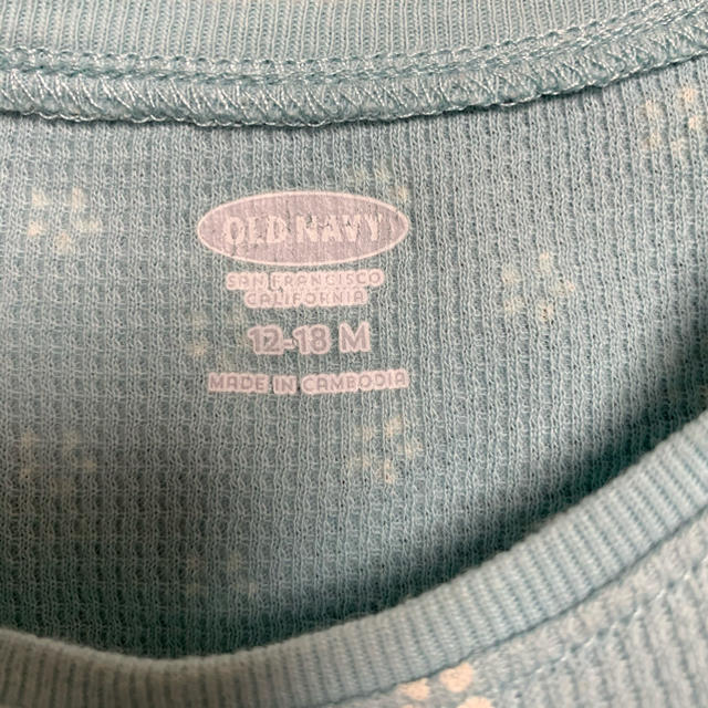 Old Navy(オールドネイビー)の未使用　オールドネイビー　長袖ロンパース80 キッズ/ベビー/マタニティのベビー服(~85cm)(ロンパース)の商品写真