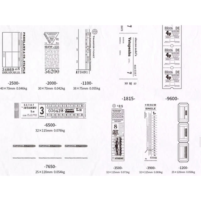 ヴィンテージチケット調スタンプ　20-322