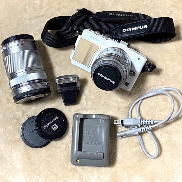 OLYMPUS(オリンパス)のOLYMPUS  PEN Lite E-PL5 ダブルズームキット スマホ/家電/カメラのカメラ(ミラーレス一眼)の商品写真