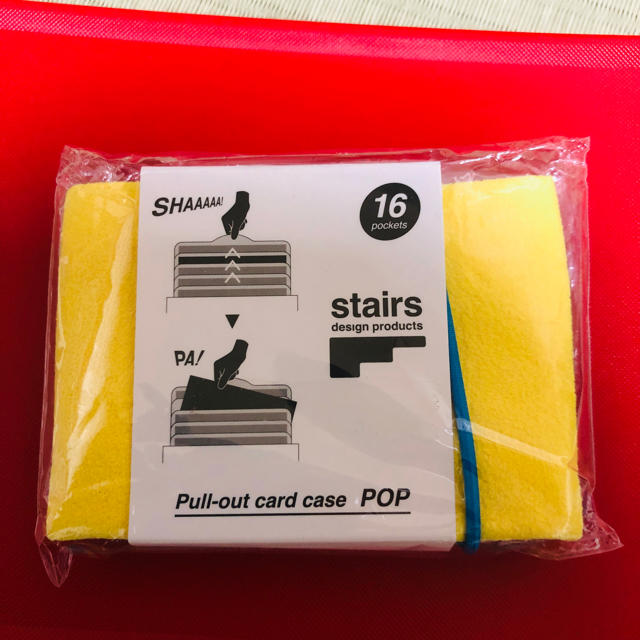 CARD CASE POP カードケース　名刺入　Stairs ブルー　イエロー レディースのファッション小物(名刺入れ/定期入れ)の商品写真