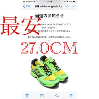 アディダス(adidas)のadidas  ZX 8000 ATMOS G-SNK 27CM(スニーカー)