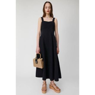 マウジー(moussy)のMOUSSY DENIM LONG DRESS デニム ワンピース 黒(ロングワンピース/マキシワンピース)