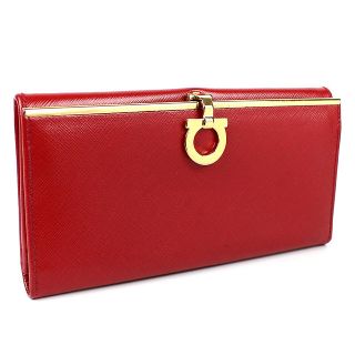 フェラガモ(Ferragamo)のフェラガモ 長財布 赤 ゴールド レッド 財布(財布)