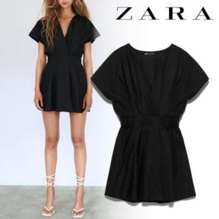 ザラ(ZARA)の最終値下げ 2020年 [新品] ポプリンワンピース (Lサイズ)(ミニワンピース)