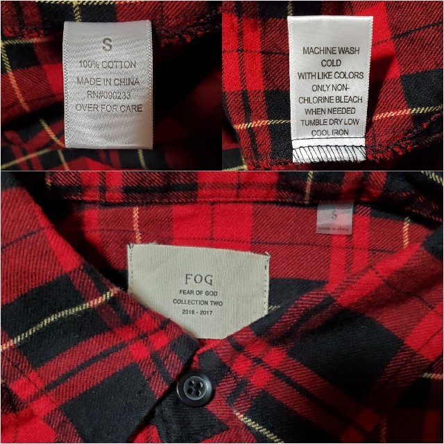 FOG ESSENTIALS フランネルチェックシャツS FEAR OF GOD - シャツ