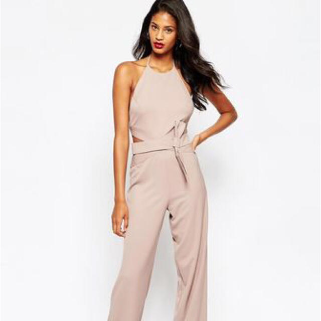 Halter Jumpsuit Bow