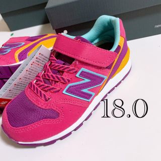 ニューバランス(New Balance)の18.0 新品 ニューバランス スニーカー 996 マゼンダ パープル キッズ(スニーカー)