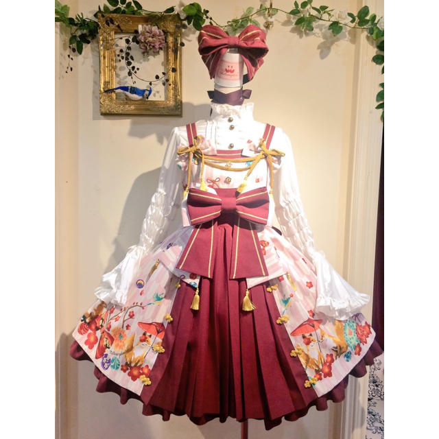 metamorphose temps de fille(メタモルフォーゼタンドゥフィーユ)の春告げ鳥の恋うらら JSK レディースのワンピース(ひざ丈ワンピース)の商品写真