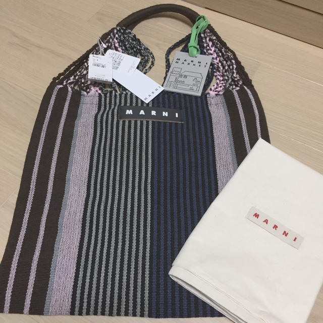 新品未使用 MARNI マルニ フラワーカフェ ハンモックバッグ ブルー