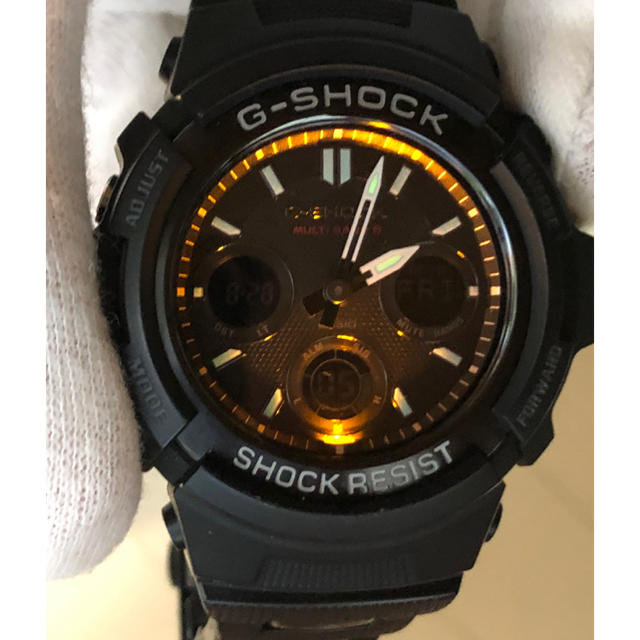 G-SHOCK/デジアナ/電波ソーラー/AWG-M100/ブラック/メタルバンド