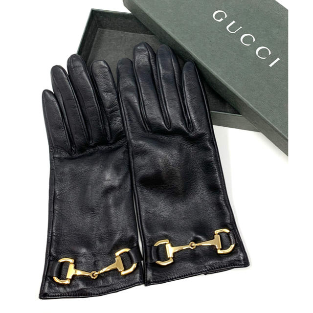 Gucci - GUCCI☆手袋 グローブ ホースビット ブラック ゴールド レザー 箱 タグの通販 by ベイサイドマリーナ's shop