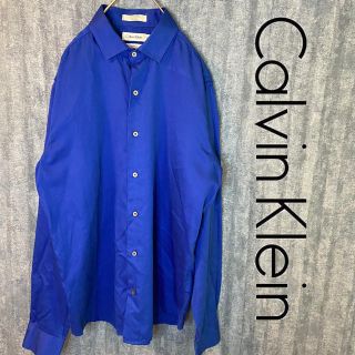 カルバンクライン(Calvin Klein)のCK Calvin Klein 長袖シャツ　スキニーフィット　美品　sateen(シャツ)