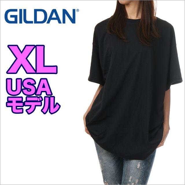 GILDAN(ギルタン)の【新品】ギルダン Tシャツ XL 黒 USAモデル 大きいサイズ レディースのトップス(Tシャツ(半袖/袖なし))の商品写真