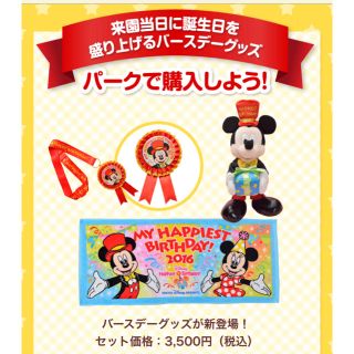 ディズニー(Disney)のバースデータオル2016♡(その他)