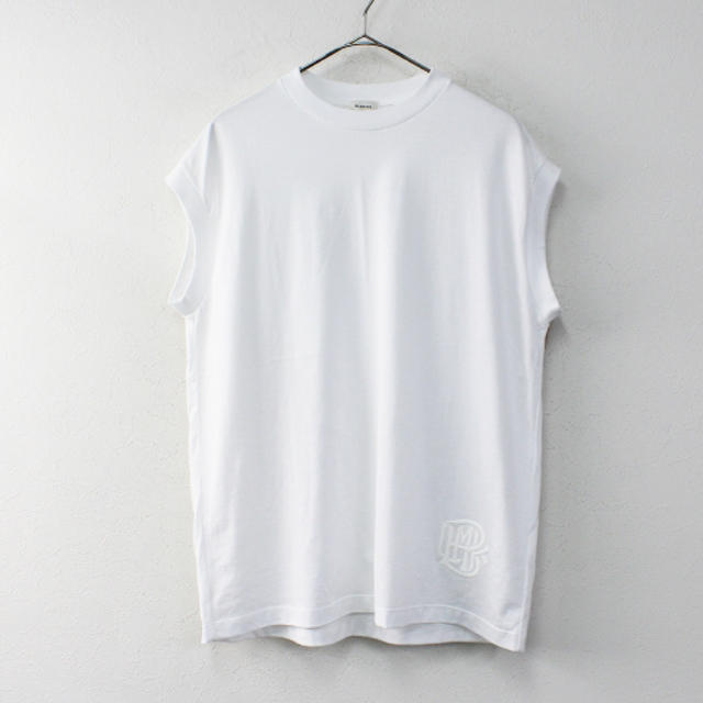 Drawer(ドゥロワー)の新品！2020SS BLAMINKコットンクルーネック刺繍ノースリーブTシャツ  レディースのトップス(Tシャツ(半袖/袖なし))の商品写真