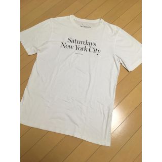 サタデーズサーフニューヨークシティー(SATURDAYS SURF NYC)のSaturdaysNewYorkCity Tシャツ　綿100%ホワイト　メンズL(Tシャツ/カットソー(半袖/袖なし))