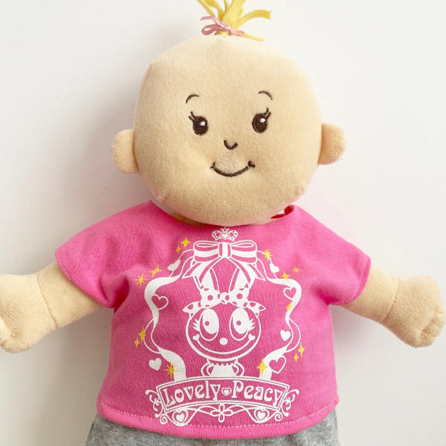 BorneLund(ボーネルンド)のぽぽちゃん ボーネルンド ベビーステラちゃん Tシャツ リメイク キッズ/ベビー/マタニティのおもちゃ(ぬいぐるみ/人形)の商品写真