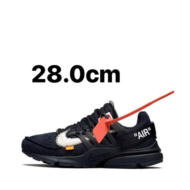 スニーカーNIKE OFF WHITE air presto 黒 28cm