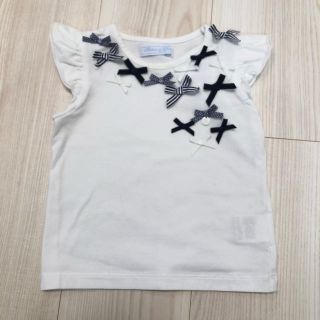 タルティーヌ エ ショコラ(Tartine et Chocolat)のタルティーヌエショコラ♡リボンカットソー(Tシャツ/カットソー)