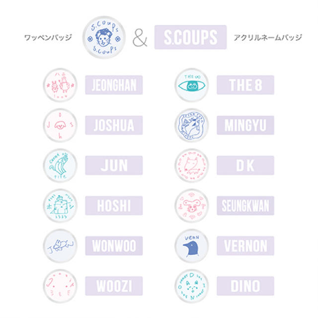 SEVENTEEN - ネーム&ワッペンバッジセット ウォヌ ネームバッチ