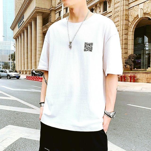 【新品/XL】 メンズTシャツ ベージュ プリント カジュアル 韓国ストリート メンズのトップス(Tシャツ/カットソー(半袖/袖なし))の商品写真