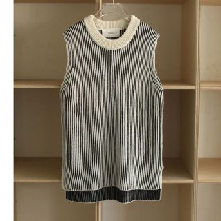 トゥデイフル(TODAYFUL)のTODAYFUL☆Tuck Stripe Vest ネイビー(ベスト/ジレ)