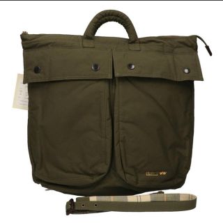 Barbour × WACCOWACCO ダブルネーム ヘルメットバッグ-