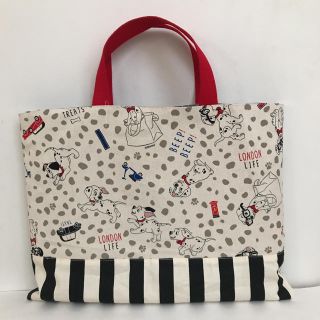 レッスンバッグ　101匹ワンちゃん　ディズニー　ハンドメイド(バッグ/レッスンバッグ)