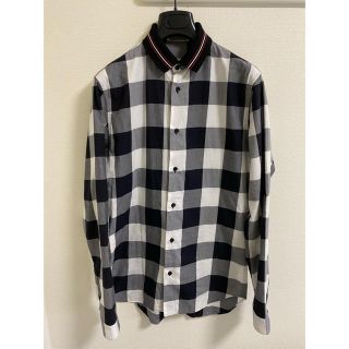 ディオールオム(DIOR HOMME)の17SS Dior hommeリブカラーブロックチェックシャツ37(シャツ)