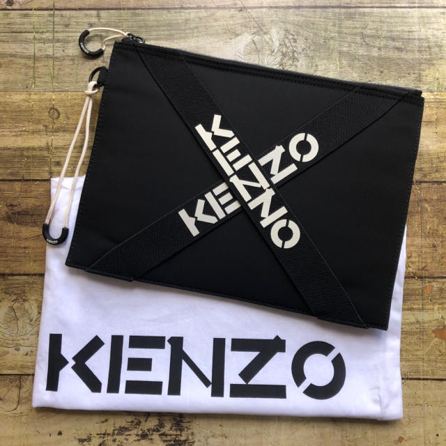 最新作! 新品 KENZO ケンゾー クロスロゴ クラッチバッグ | フリマアプリ ラクマ