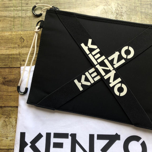 最新作! 新品 KENZO ケンゾー クロスロゴ クラッチバッグ - www