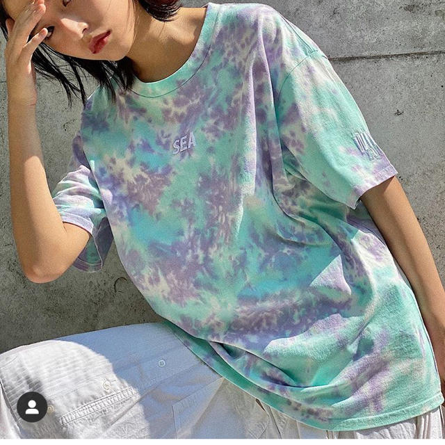 SEA - 新品WDS TIE-DYE T-SHIRT / MINT-BLUEの通販 by ちゃんよう's ...