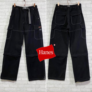 ヘインズ(Hanes)の【HANES】ヘインズ 2WAY仕様 カーゴパンツ クロップドパンツ/Lサイズ(ワークパンツ/カーゴパンツ)