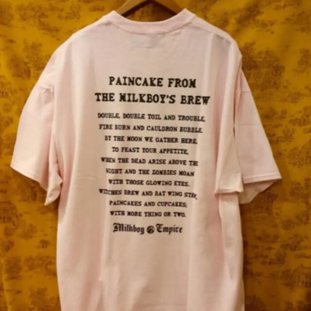 MILKBOY(ミルクボーイ)のレア MILKBOY PAINCAKE パンケーキ Tシャツ PINK メンズのトップス(Tシャツ/カットソー(半袖/袖なし))の商品写真