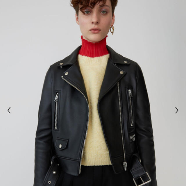 9日までの出品 ACNE STUDIOS Mock レザーライダースジャケット-