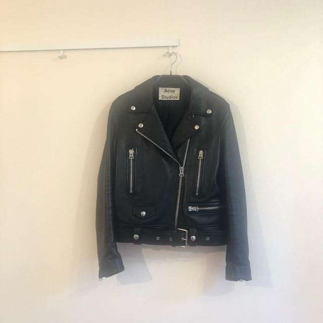 9日までの出品 ACNE STUDIOS Mock レザーライダースジャケット-