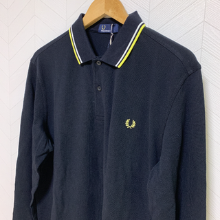 FRED PERRY ポロシャツ 長袖 ネイビー - ポロシャツ