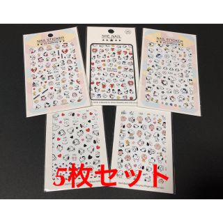 スヌーピー(SNOOPY)の【新品】snoopy スヌーピー ネイルシール 5枚セット(ネイル用品)