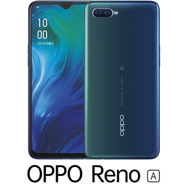 ANDROID(アンドロイド)の週末特価！OPPO Reno A ブルー　64GB 新品、未使用　Simフリー スマホ/家電/カメラのスマートフォン/携帯電話(スマートフォン本体)の商品写真