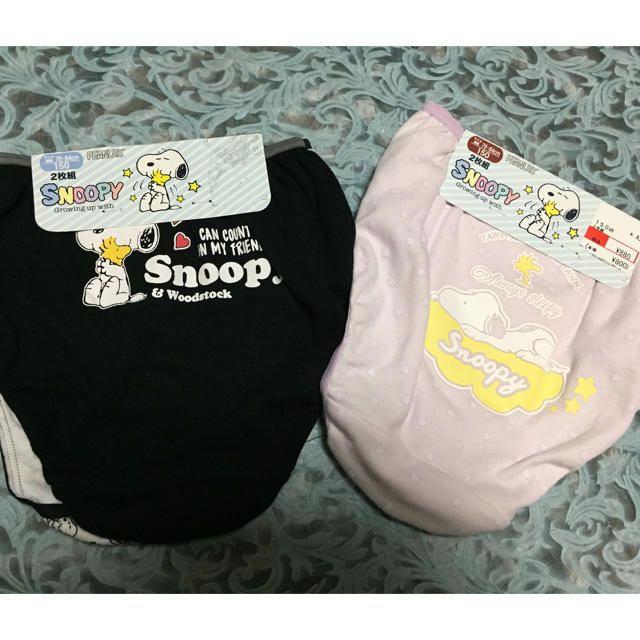 SNOOPY(スヌーピー)の150  ガールズ  ショーツ  計4枚  スヌーピー 女児 肌着 キッズ/ベビー/マタニティのキッズ服女の子用(90cm~)(下着)の商品写真