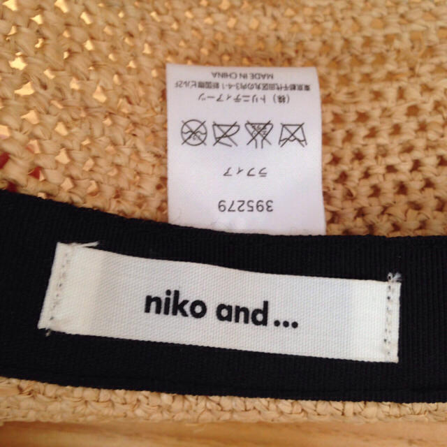 niko and...(ニコアンド)のniko and...ハット レディースの帽子(麦わら帽子/ストローハット)の商品写真