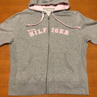 トミーヒルフィガー(TOMMY HILFIGER)のトミーヒルフィガー　スウェット　パーカー　フーディー　デカロゴ　フルジップ　L(パーカー)