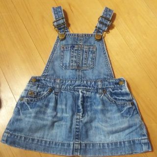 ベビーギャップ(babyGAP)のベビー服70ベビーギャップbabyGAPデニムジャンパースカートワンピロンパース(ワンピース)