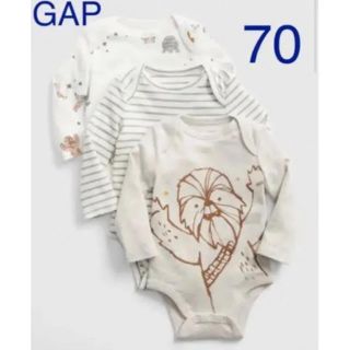 ベビーギャップ(babyGAP)の新品　babyGAP スターウォーズ　長袖ボディ　3枚(肌着/下着)