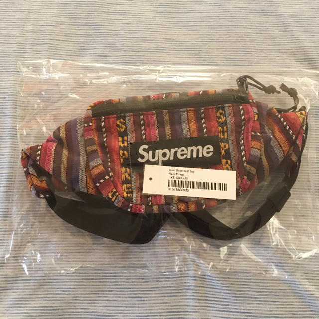 supreme woven stripe waist bag