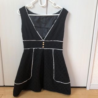 ウィルセレクション(WILLSELECTION)の★ウィルセレクション★バックリボンバイカラーワンピース(ミニワンピース)