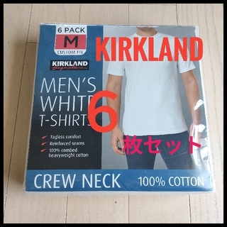 コストコ(コストコ)のコストコ　KIRKLAND　カークランド　白　tシャツ　Mサイズ　6枚セット(Tシャツ/カットソー(半袖/袖なし))