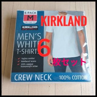 コストコ(コストコ)のコストコ　KIRKLAND　カークランド　白　tシャツ　Mサイズ　6枚セット(Tシャツ/カットソー(半袖/袖なし))