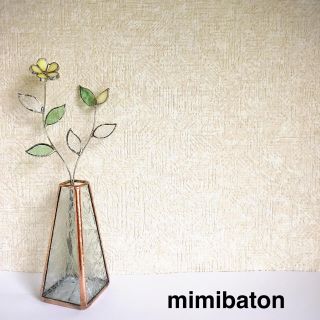 【新作】　mimibaton ＊ステンドグラスフラワー＊(インテリア雑貨)